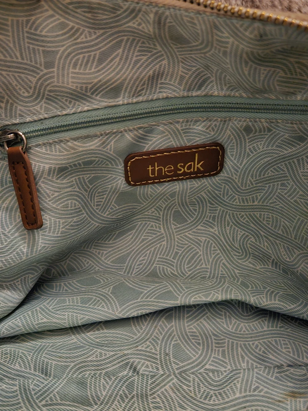 The Sak Leather Hobo Shoulder Bag Cream Ivory Cognac Lavender